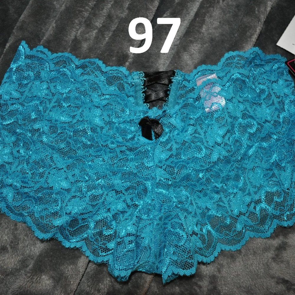 3 for $36 - native intimates blue lace underwear NWT size medium (97)